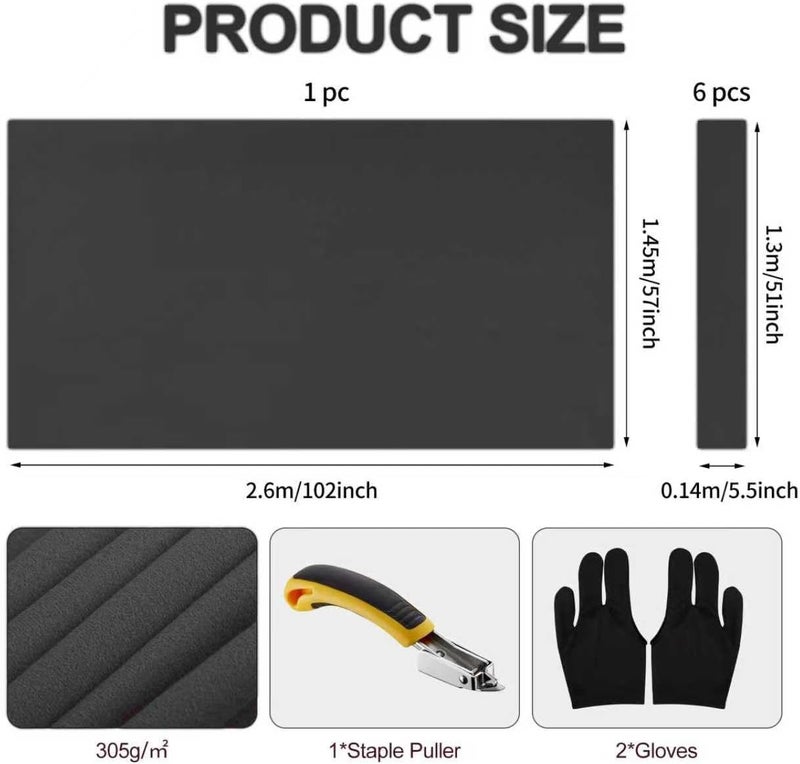 STRONGBERRY Pre-Cut Pool Table Felt Replacement Kit - 8ft Billiard Cloth w/Gloves, Strips & Tools, Felt for Pool Tables - Image 2